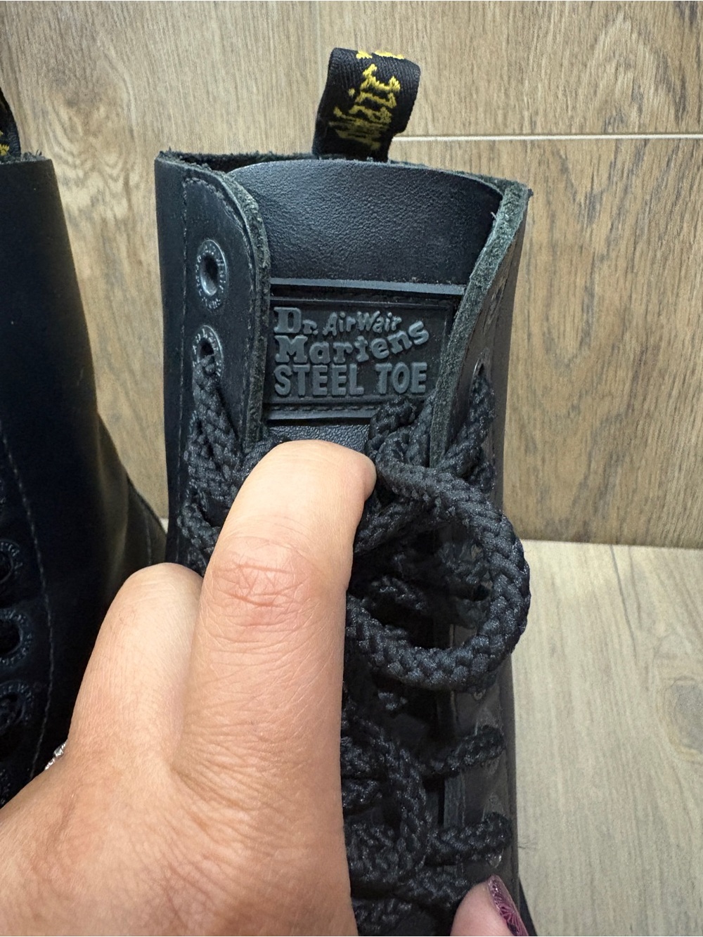 Dr. Martens 10966 Unisex 8761 BXB Black Steel Toe Cap Lace-Up M5 W6 Punk Grunge - Picture 3 of 9